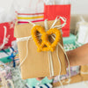 Handmade  Pretzel Felt Ornament