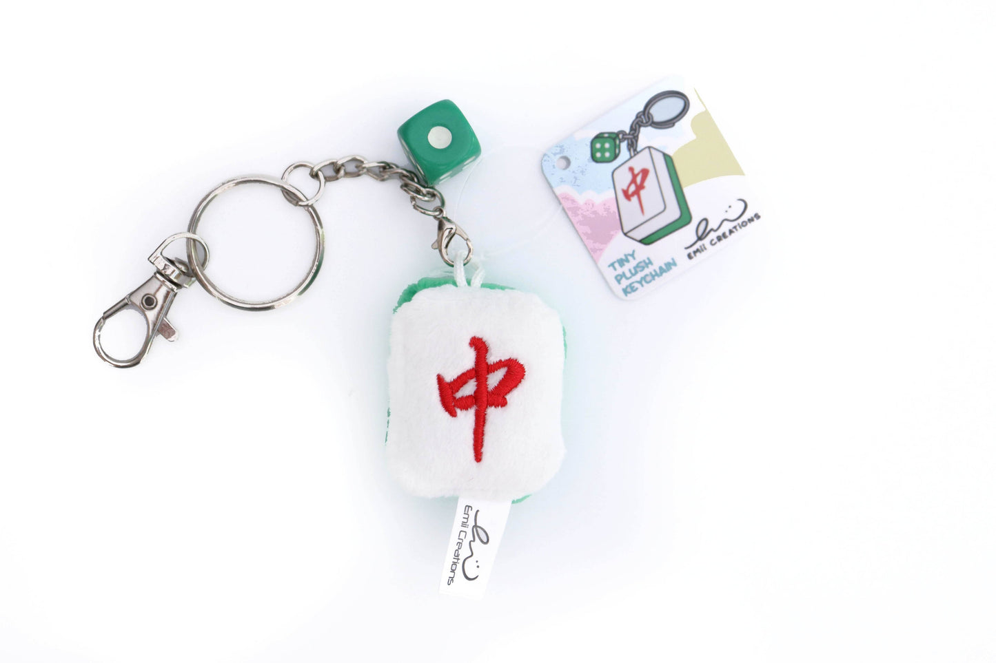 Tiny Mahjong Tile Plush Key & Bag Charm