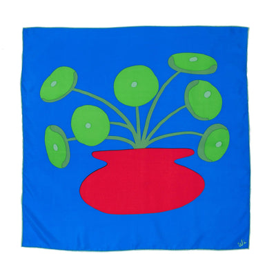 Modern Peperomia Silk Scarf
