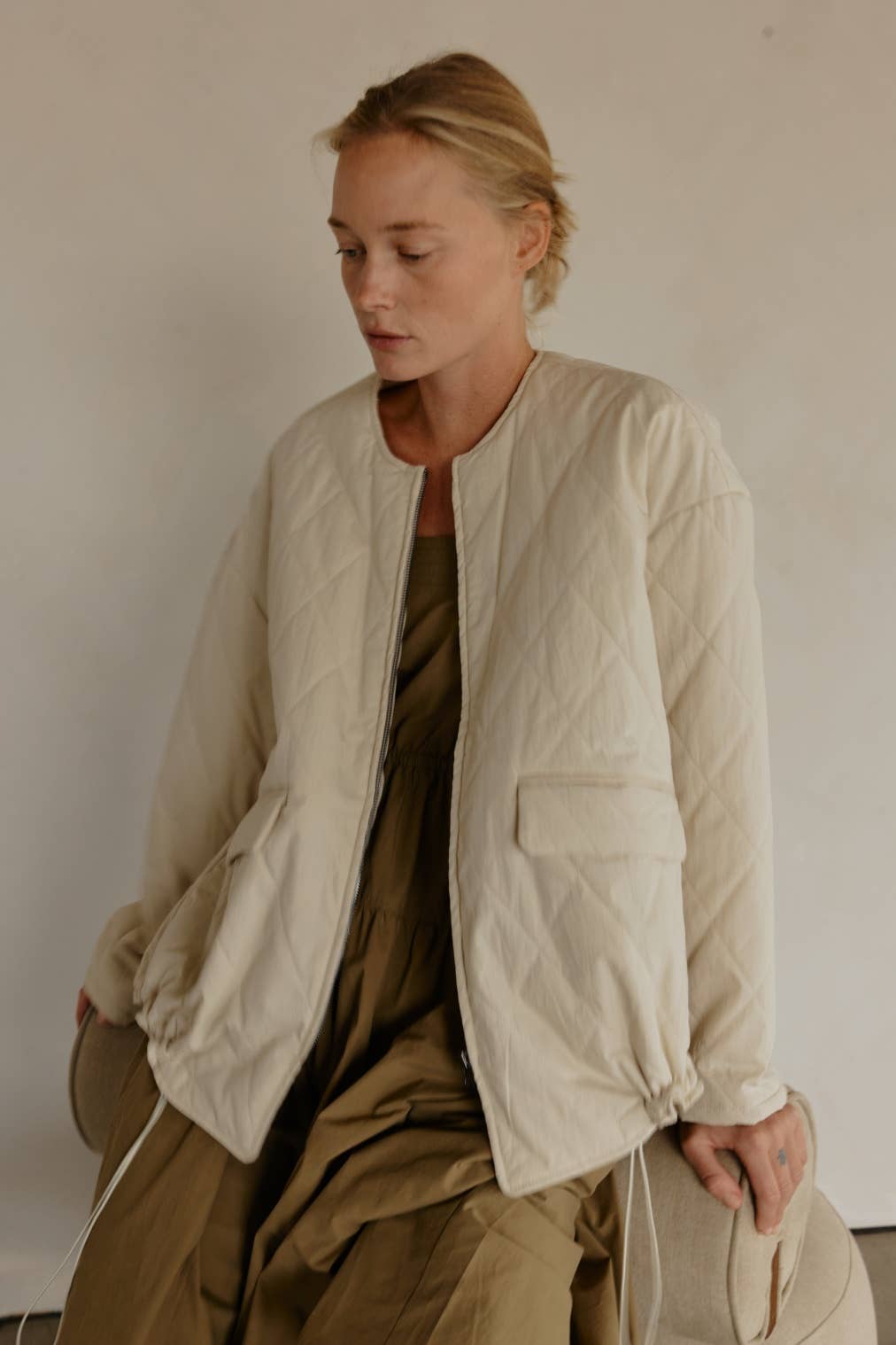 The Greta Jacket | Oversized Quilted Jacket with Drawstrings