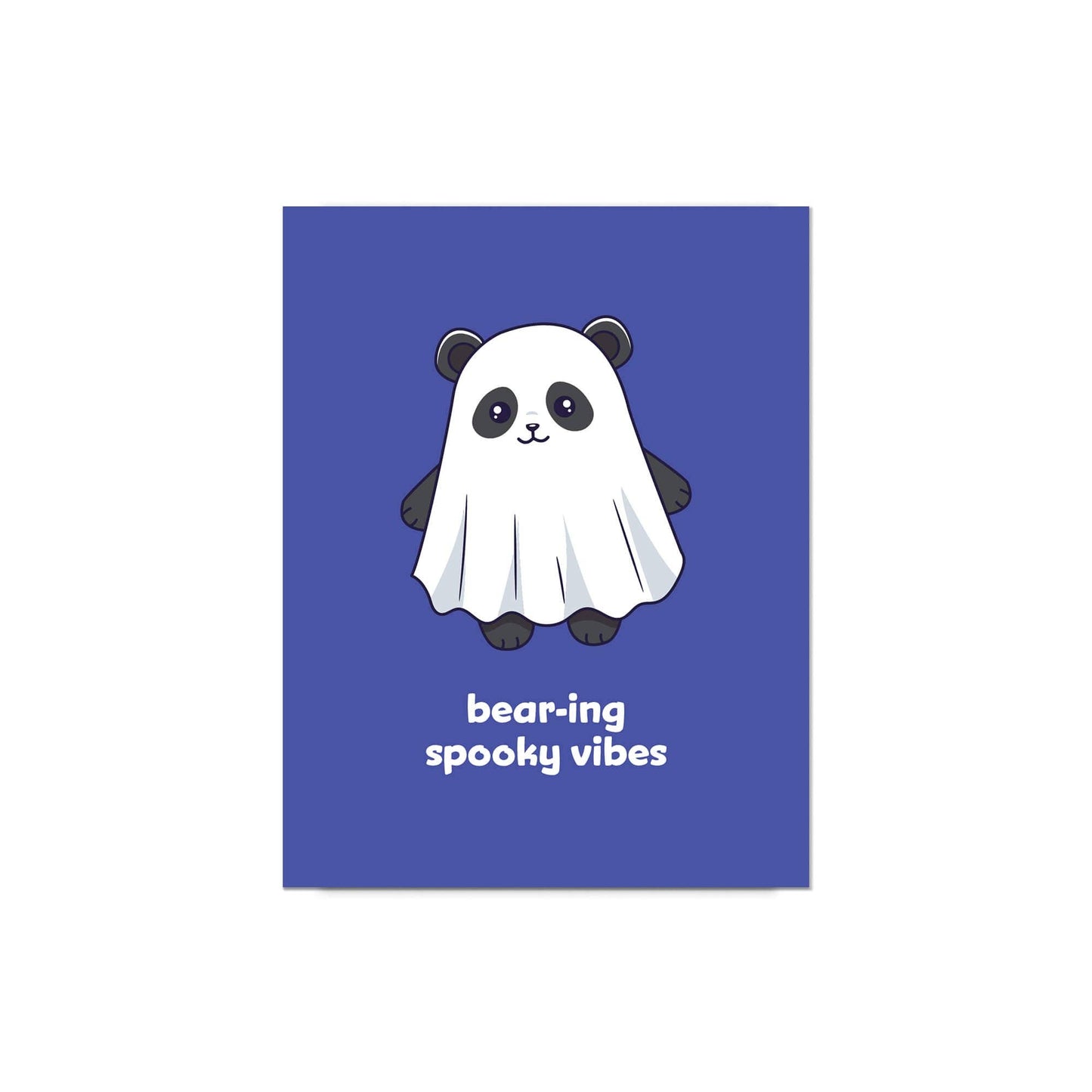 Bear-ing Spooky Panda Vibes Halloween Card