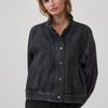 Washed Denim Bomber Jacket