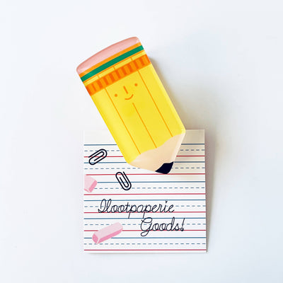 Happy Pencil! Decorative Double-Sided Clear Acrylic Clip