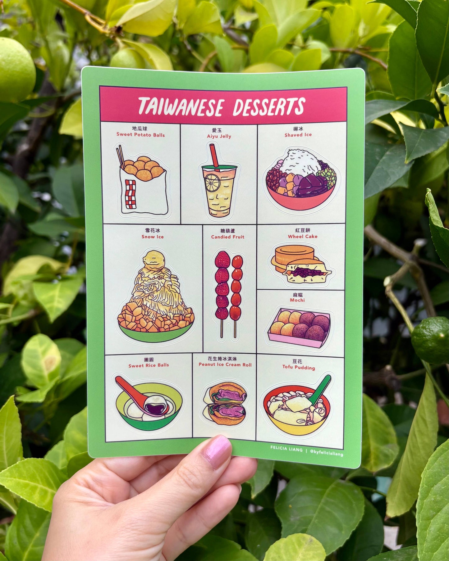 Taiwanese Desserts Sticker Sheet