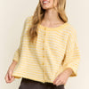 LOU - Striped Cropped Cardigan
