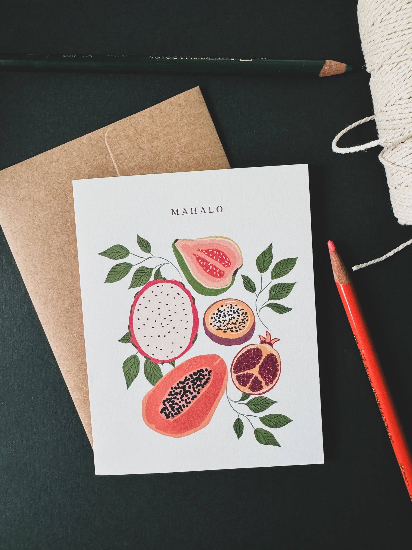 Mahalo Fruit Thank You Card