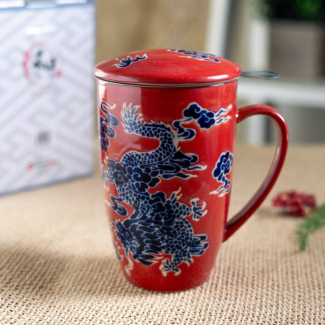 Dragon Tea Mug with Lid and Infuser