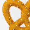Handmade  Pretzel Felt Ornament
