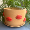 Lips Galore Planter with Plate