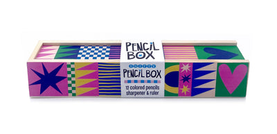 Wooden Pencil Box Colored Pencils - GEO LOVE
