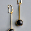 Jet glass earrings