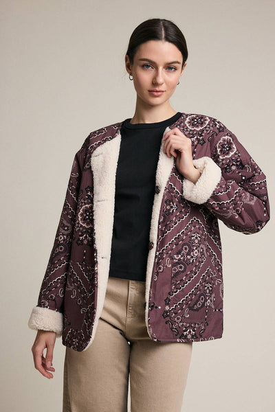 Reversible Sherpa Paisley Jacket