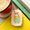 Books and Coffee Loving Hamster Sticker
