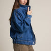 Gathered Back Denim Jacket