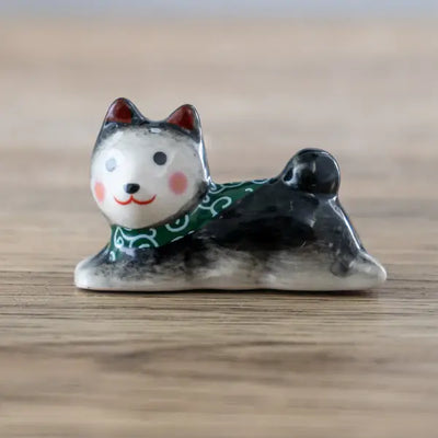 Shiba Inu Chopsticks Rest Black