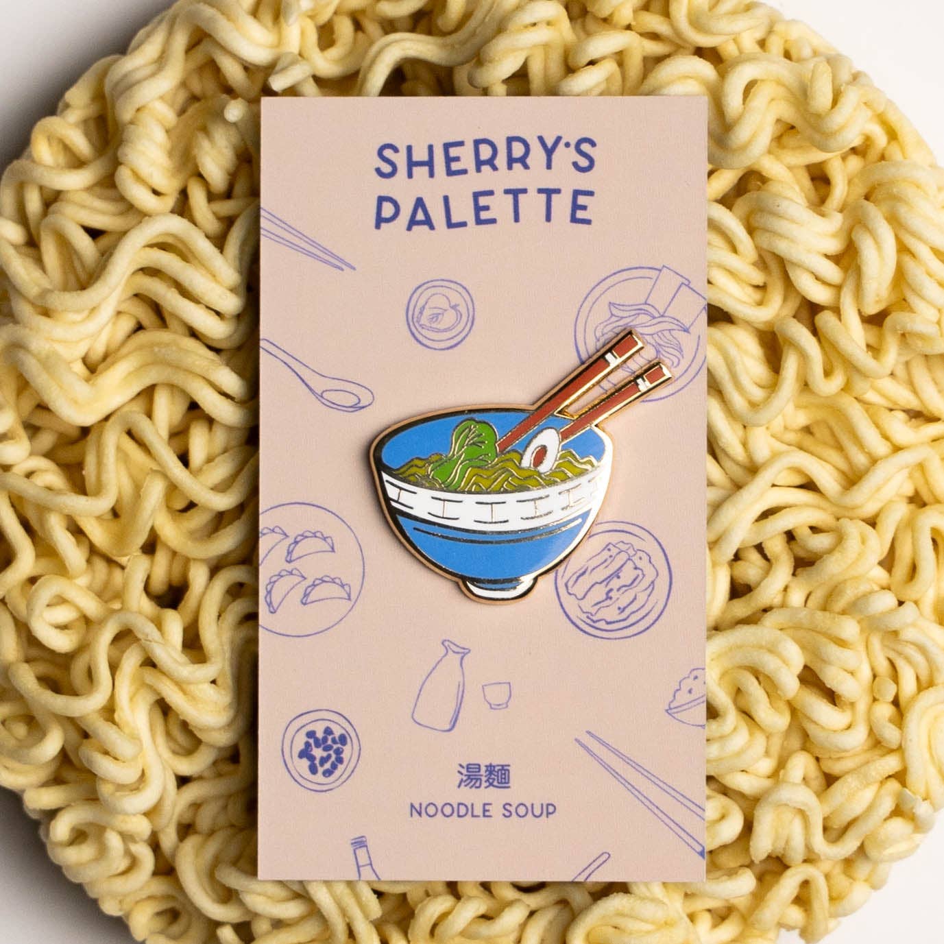 Noodle Soup Enamel Pin