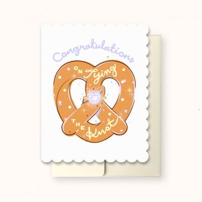 Tying the Knot Engagement Card