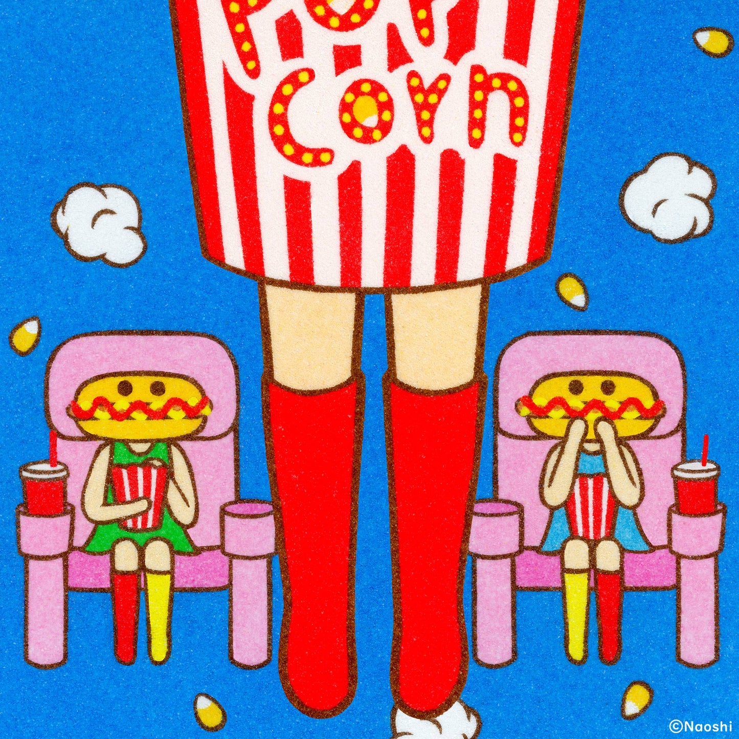 Popcorn Girl Print