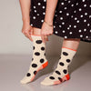 Panhandle Classic Dot Crew Socks — Cream