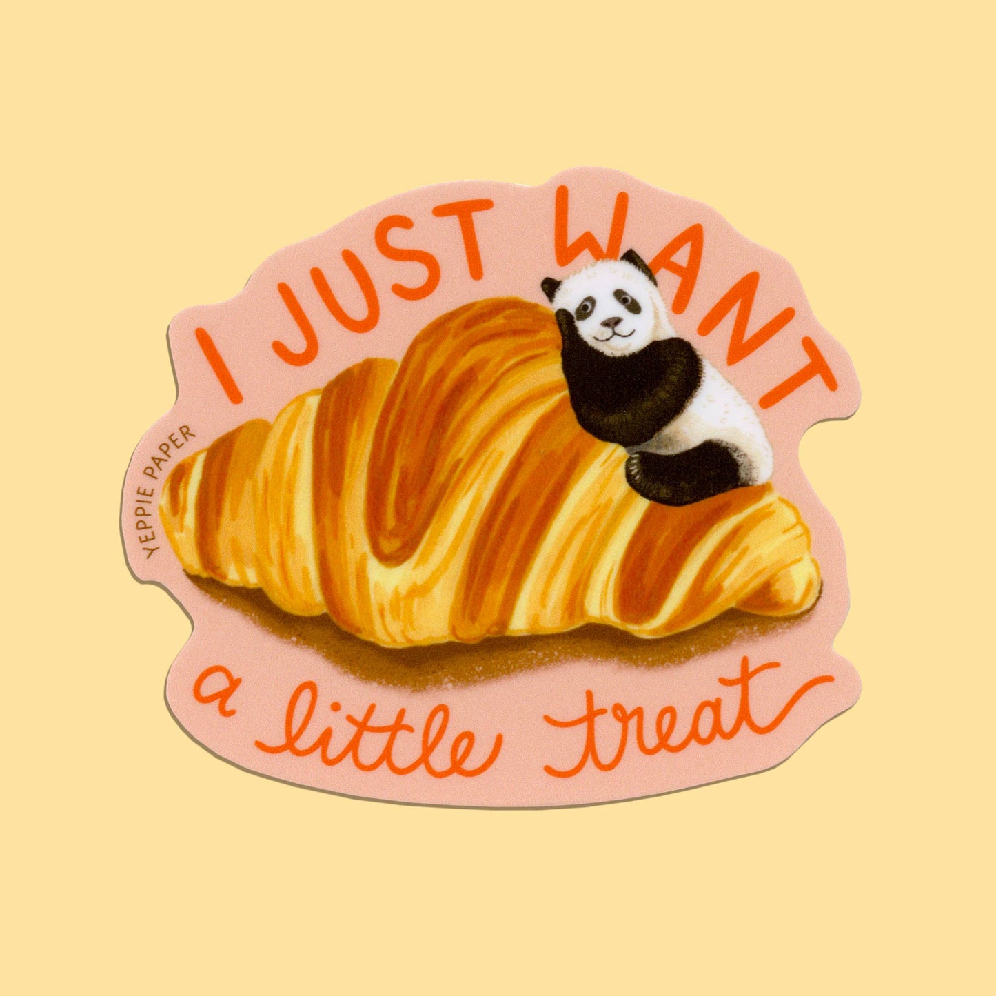 Croissant Panda Treat Sticker