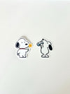 Peanuts Snoopy Drinking Water Glossy Sticker