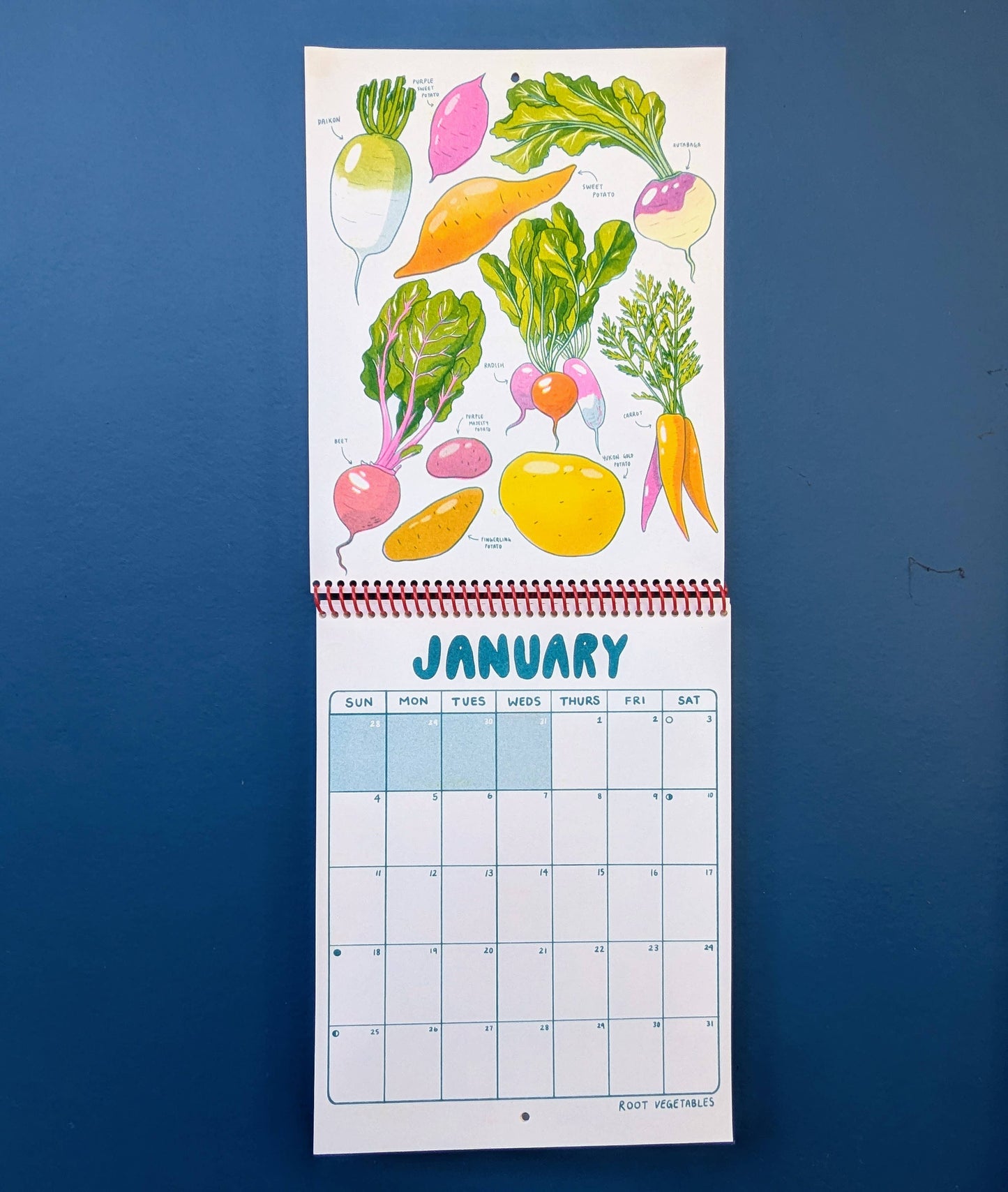 2026 Seasonal Produce Risograph Calendar