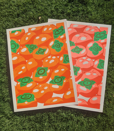 Persimmons Risograph Print