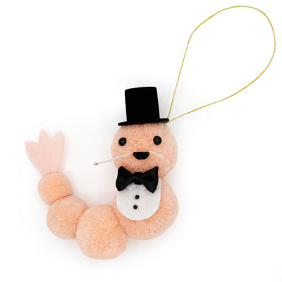 Fancy Shrimp Pom Pom Ornament