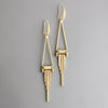 Brass Triangle Chandelier earrings