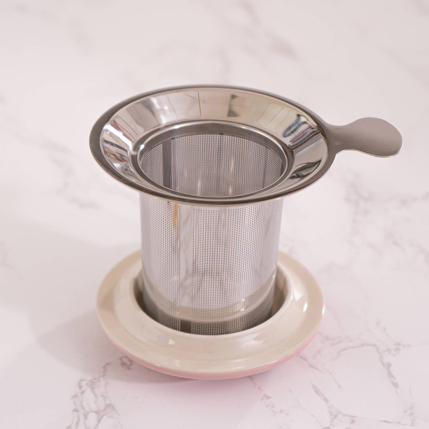 Festival Fan Design Tea Mug with Lid and Infuser