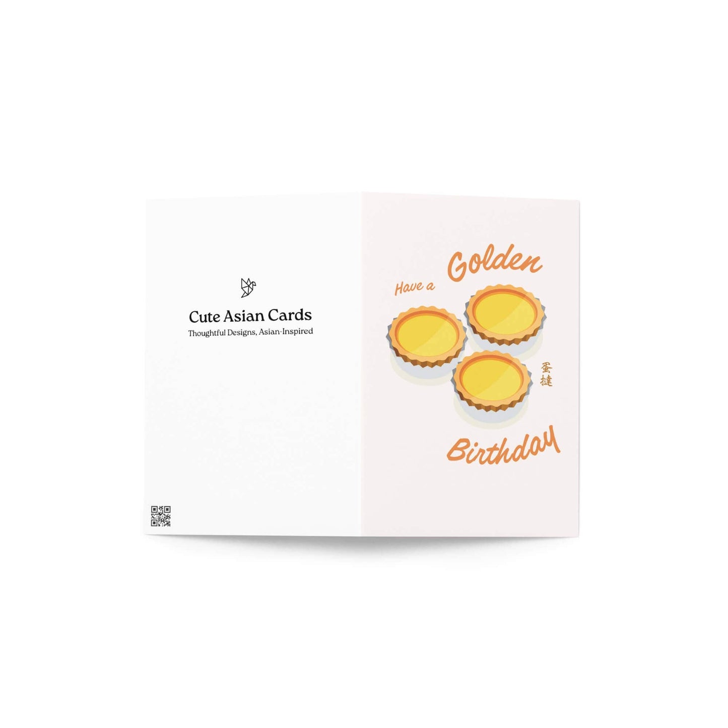 Golden Egg Tart Birthday Card