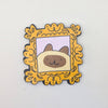 Framed Cat Portrait Vinyl Sticker
