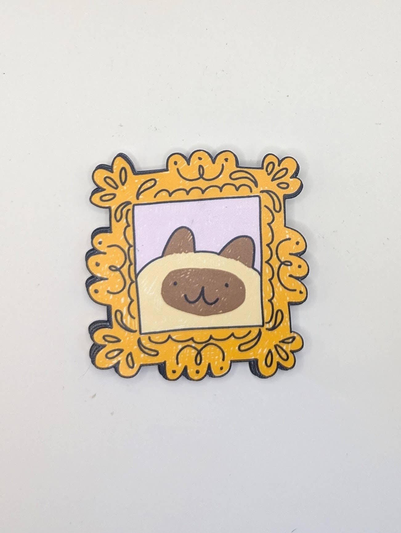 Framed Cat Portrait Vinyl Sticker