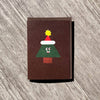 Christmas Tree Santa Hat Brown Card