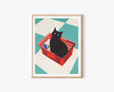 Black Cat Art Print