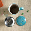 Japanese Crane Tea Mug with Lid and Infuser