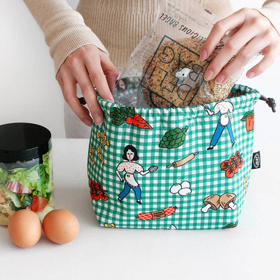 Oxford Cotton Insulated Lunch Pouch