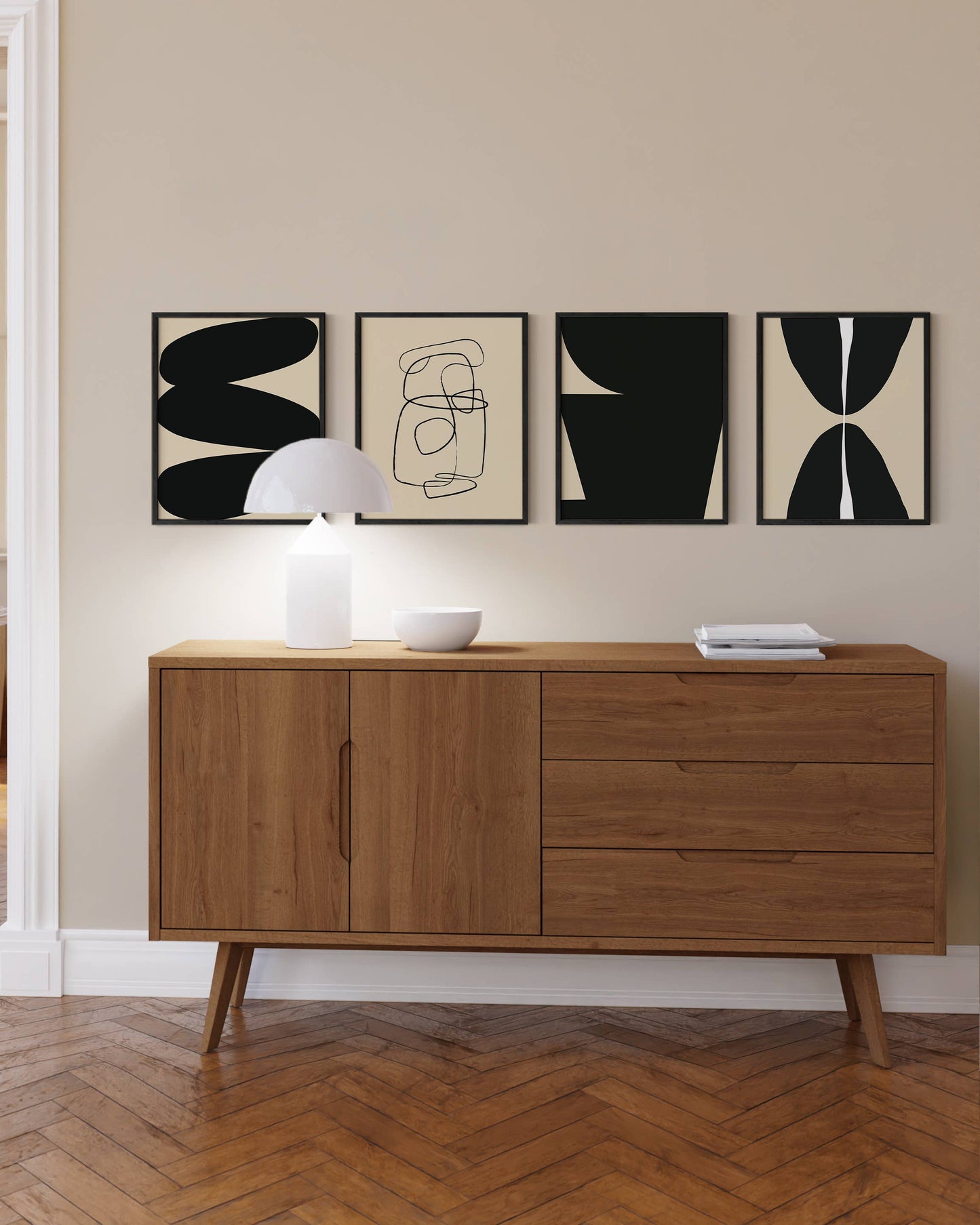 Black Oak Wood Frame