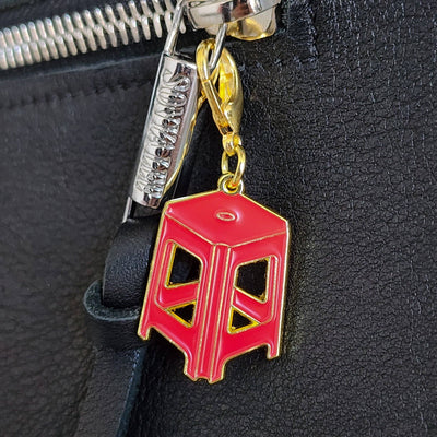 Red Stool Enamel Charm