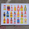 Hot Sauce Risograph Print