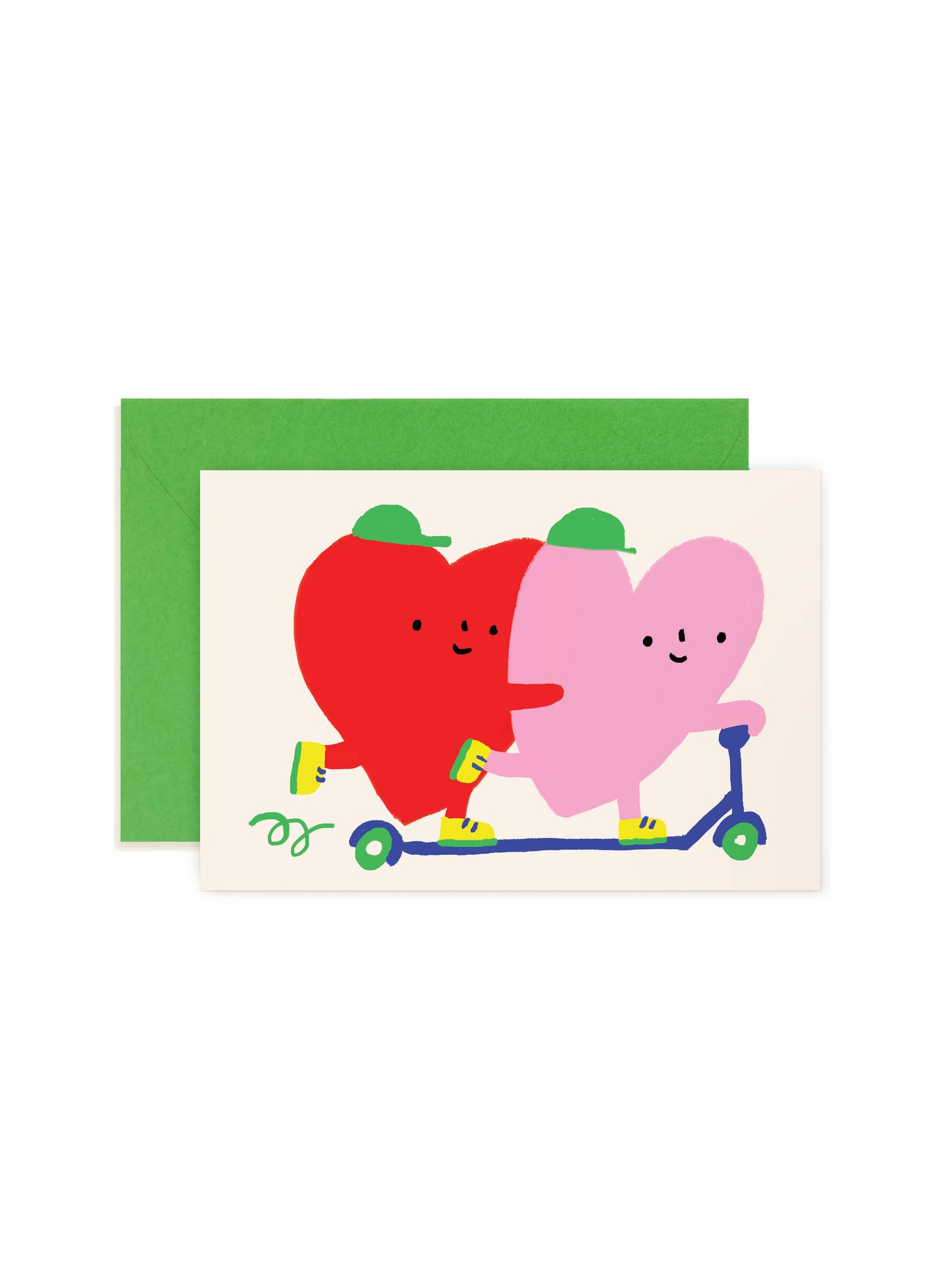 Scooter Hearts Mini Note Card