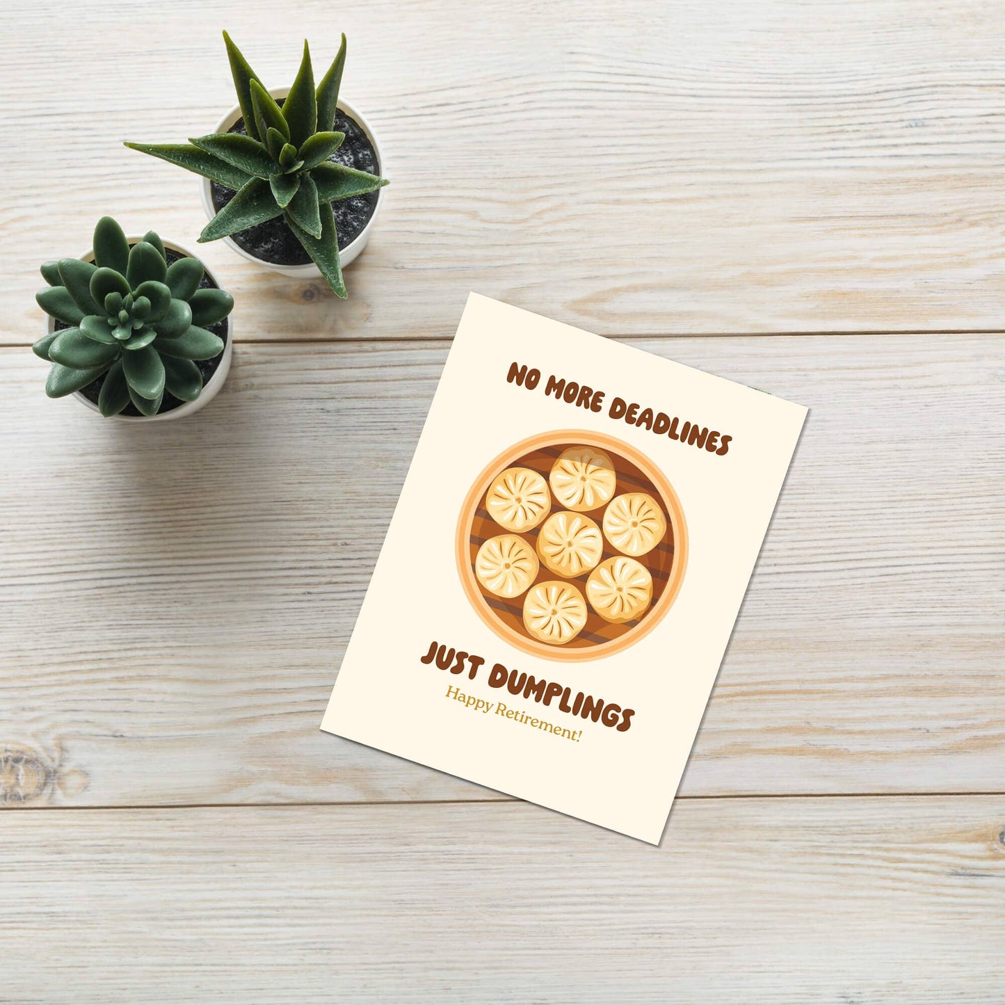 Dumplings Funny Retirement Card