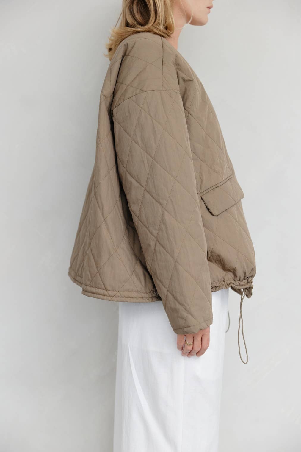 The Greta Jacket | Oversized Quilted Jacket with Drawstrings