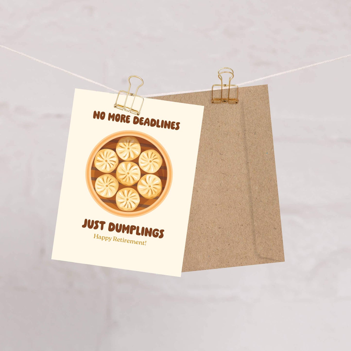 Dumplings Funny Retirement Card