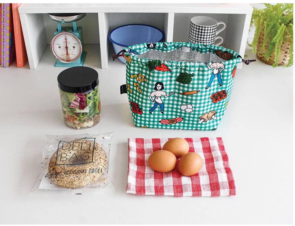 Oxford Cotton Insulated Lunch Pouch
