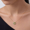 Plum Blossom Green Jade Pendant Necklace
