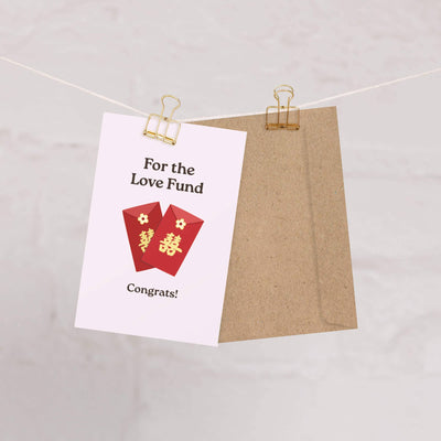 Love Fund Asian Wedding Card