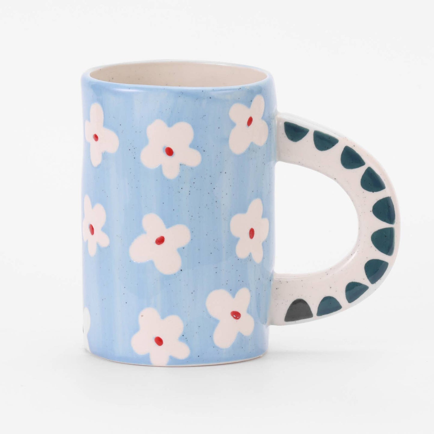 Blue Floral Ceramic Mug