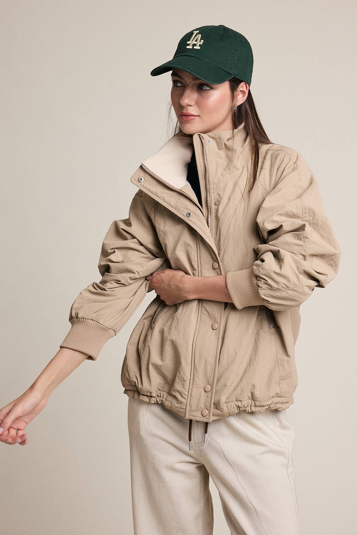 Cozy Fleece-Lined Zip & Snap Jacket