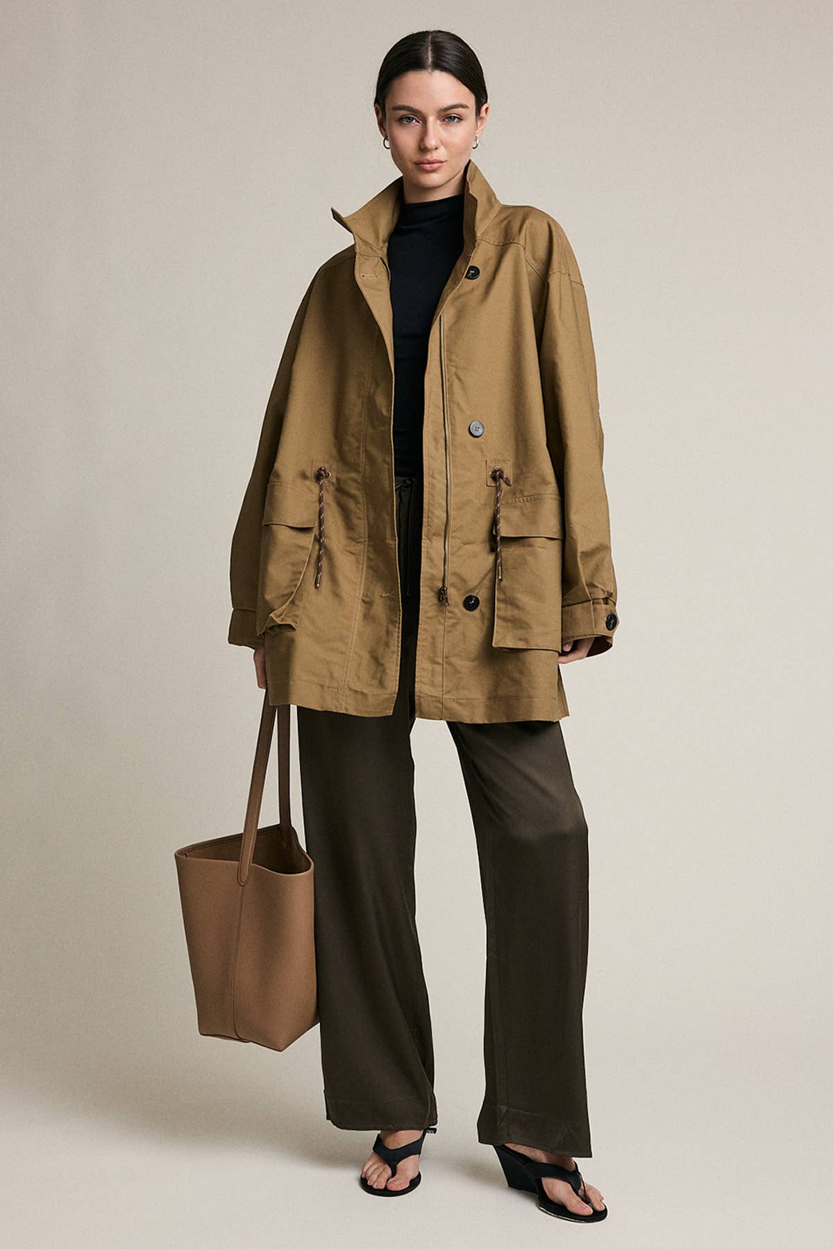 Stand Collar Utility Field Jacket